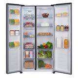 Frigo américain Heinner HSBS-HM442NFINVDGE++ – 442L – No Frost – Anthracite