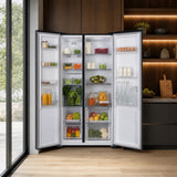 Frigo américain Heinner HSBS-HM442NFINVDGE++ – 442L – No Frost – Anthracite