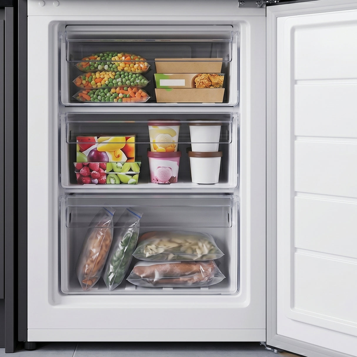 Frigo congélateur Heinner HC-HM262DGE – 262 litres – classe énergétique E – anthracite