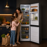 Frigo congélateur anthracite Heinner HCNF-HM291INVDGWDE++ – 291 L – No Frost avec Distributeur d’eau – Pose libre