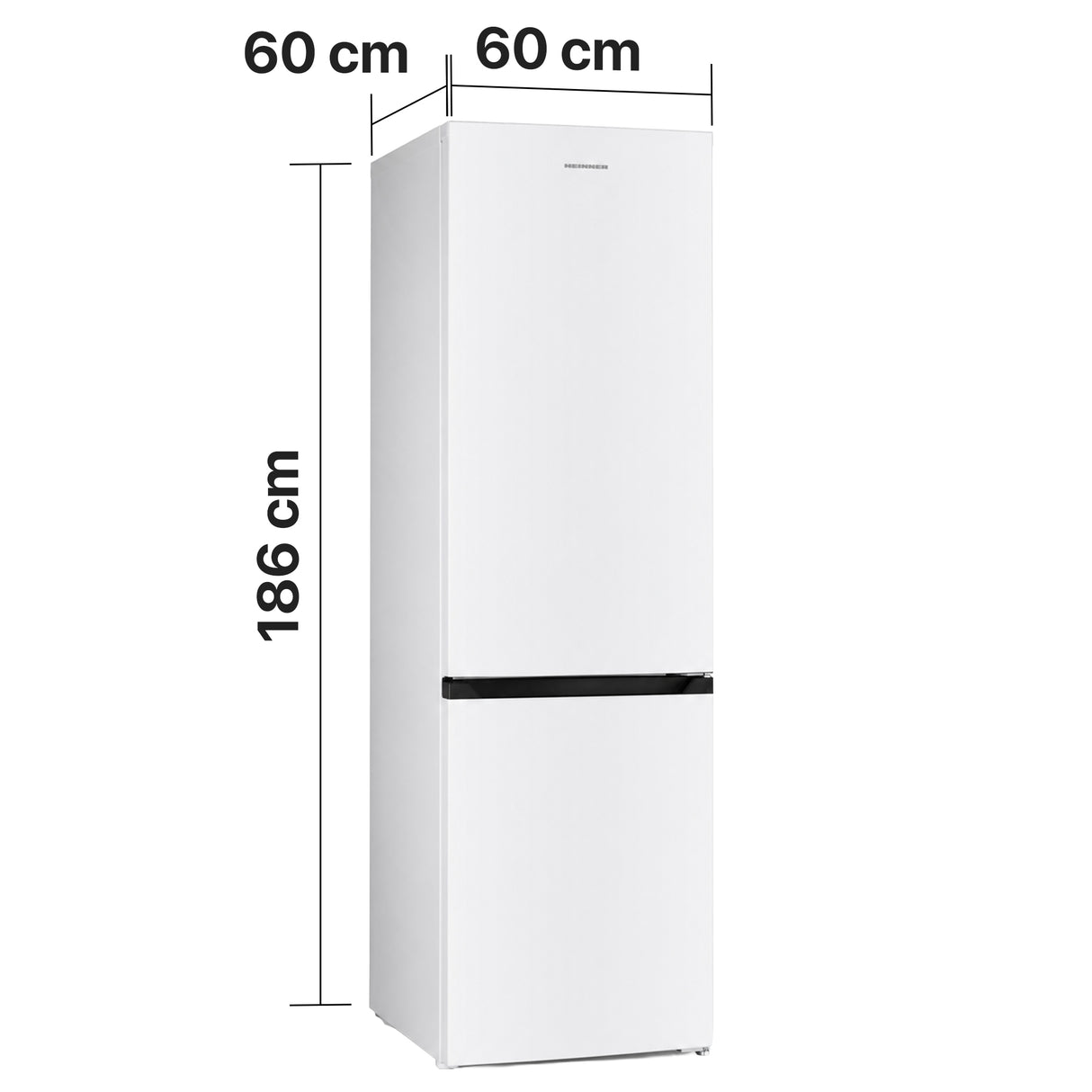 Frigo congélateur Heinner HCNF-HM293INVD – 293 litres – No Frost – inverter – classe énergétique D – blanc