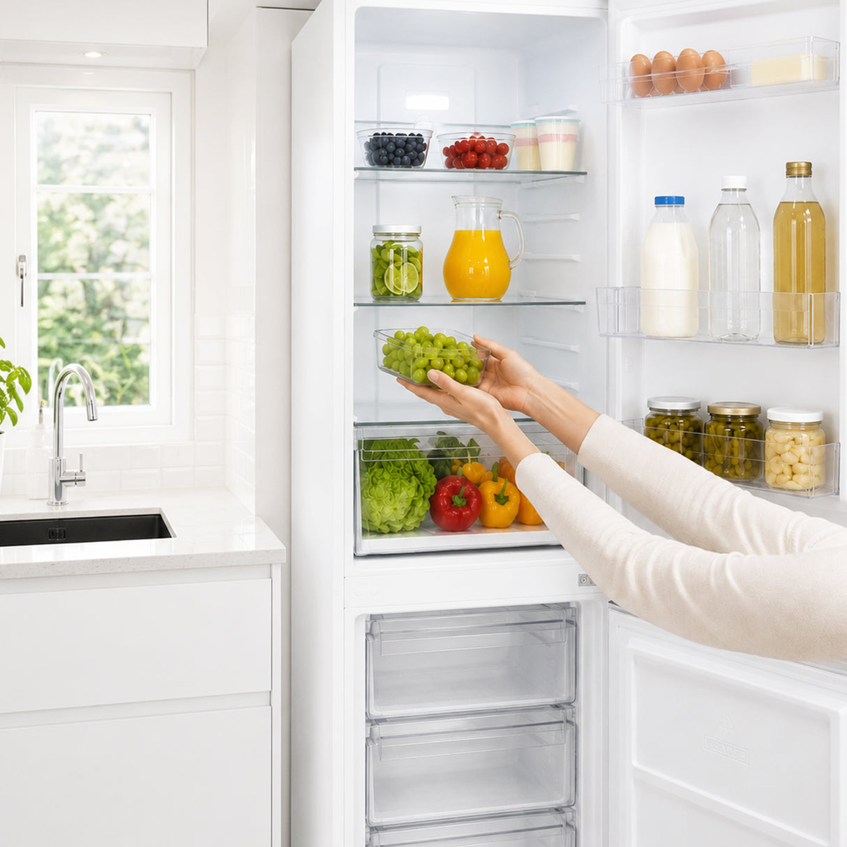 Frigo congélateur Heinner HCNF-HM293INVD – 293 litres – No Frost – inverter – classe énergétique D – blanc