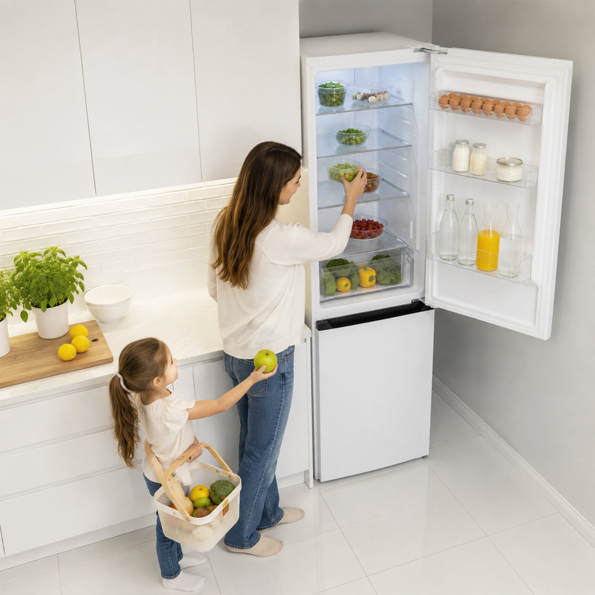 Frigo congélateur Heinner HCNF-HM293INVD – 293 litres – No Frost – inverter – classe énergétique D – blanc