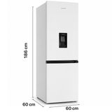 Frigo congélateur Heinner HCNF-HM291INVWDD – 291 L – Total No Frost – compresseur inverter – Classe énergétique D – Thermostat réglable – Éclairage LED – Blanc – 185 cm – 5 ans de garantie