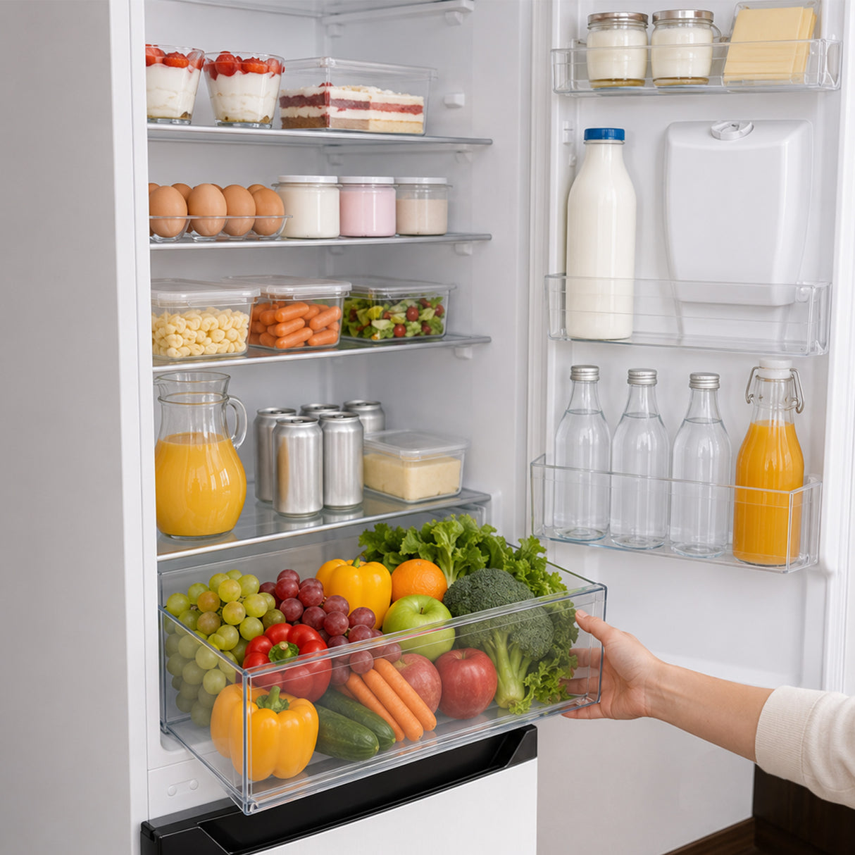 Frigo congélateur Heinner HCNF-HM291INVWDD – 291 L – Total No Frost – compresseur inverter – Classe énergétique D – Thermostat réglable – Éclairage LED – Blanc – 185 cm – 5 ans de garantie