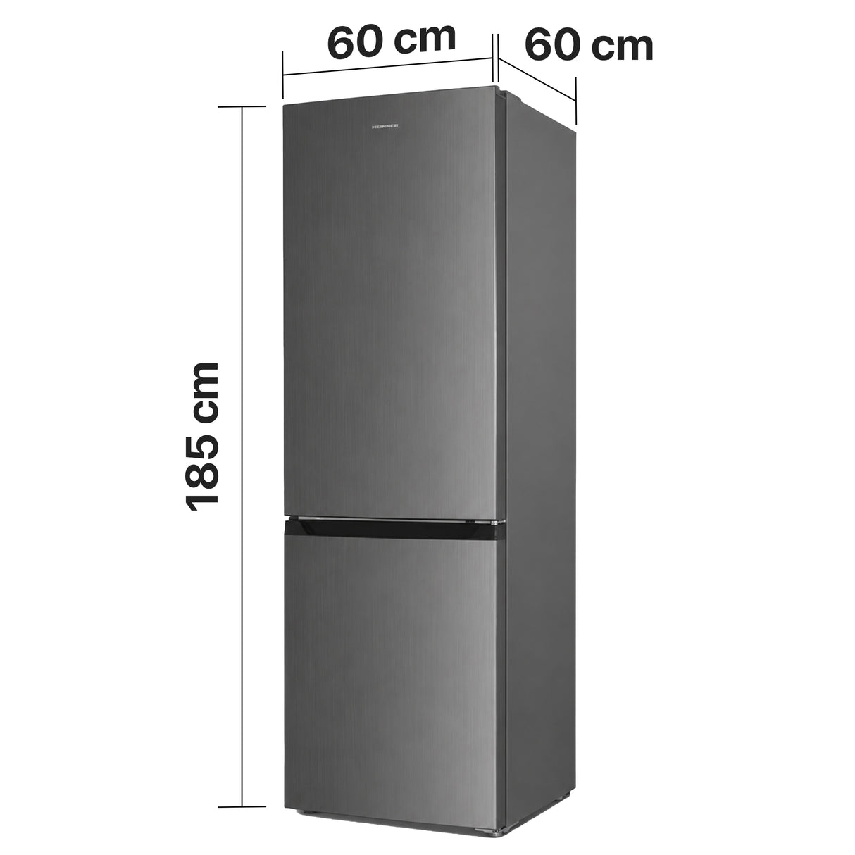 Frigo congélateur Heinner HCNF-HM293INVXD – 293 litres – No Frost – inverter – classe énergétique D – inox