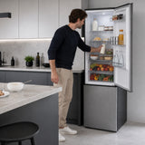 Heinner HC-HM313XWDE++ Koel-vriescombinatie met Waterdispenser – 313 L – Energieklasse E – Elektronische Bediening met Instelbare Thermostaat – LED-verlichting – Omkeerbare Deur – 5 Jaar Garantie