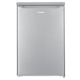 Frigo table top avec compartiment congélateur Heinner HF-HM109SE++ – 109 L – Classe énergétique E – Thermostat réglable – Éclairage LED – Porte réversible – Argent – 5 Ans de garantie