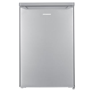 Frigo table top avec compartiment congélateur Heinner HF-HM109SE++ – 109 L – Classe énergétique E – Thermostat réglable – Éclairage LED – Porte réversible – Argent – 5 Ans de garantie