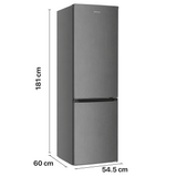Frigo congélateur Heinner HCNF-HM253INVXD – 253 L – Total No Frost – compresseur inverter – Classe énergétique D – Commande électronique avec Thermostat réglable – Éclairage LED – inox – 5 ans de garantie