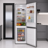 Frigo congélateur Heinner HCNF-HM253INVXD – 253 L – Total No Frost – compresseur inverter – Classe énergétique D – Commande électronique avec Thermostat réglable – Éclairage LED – inox – 5 ans de garantie