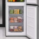 Frigo congélateur Heinner HCNF-HM253INVXD – 253 L – Total No Frost – compresseur inverter – Classe énergétique D – Commande électronique avec Thermostat réglable – Éclairage LED – inox – 5 ans de garantie
