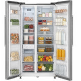 Frigo américain Heinner HSBS-M548NFINVXE – 548 litres – No Frost – inverter – classe énergétique E – inox