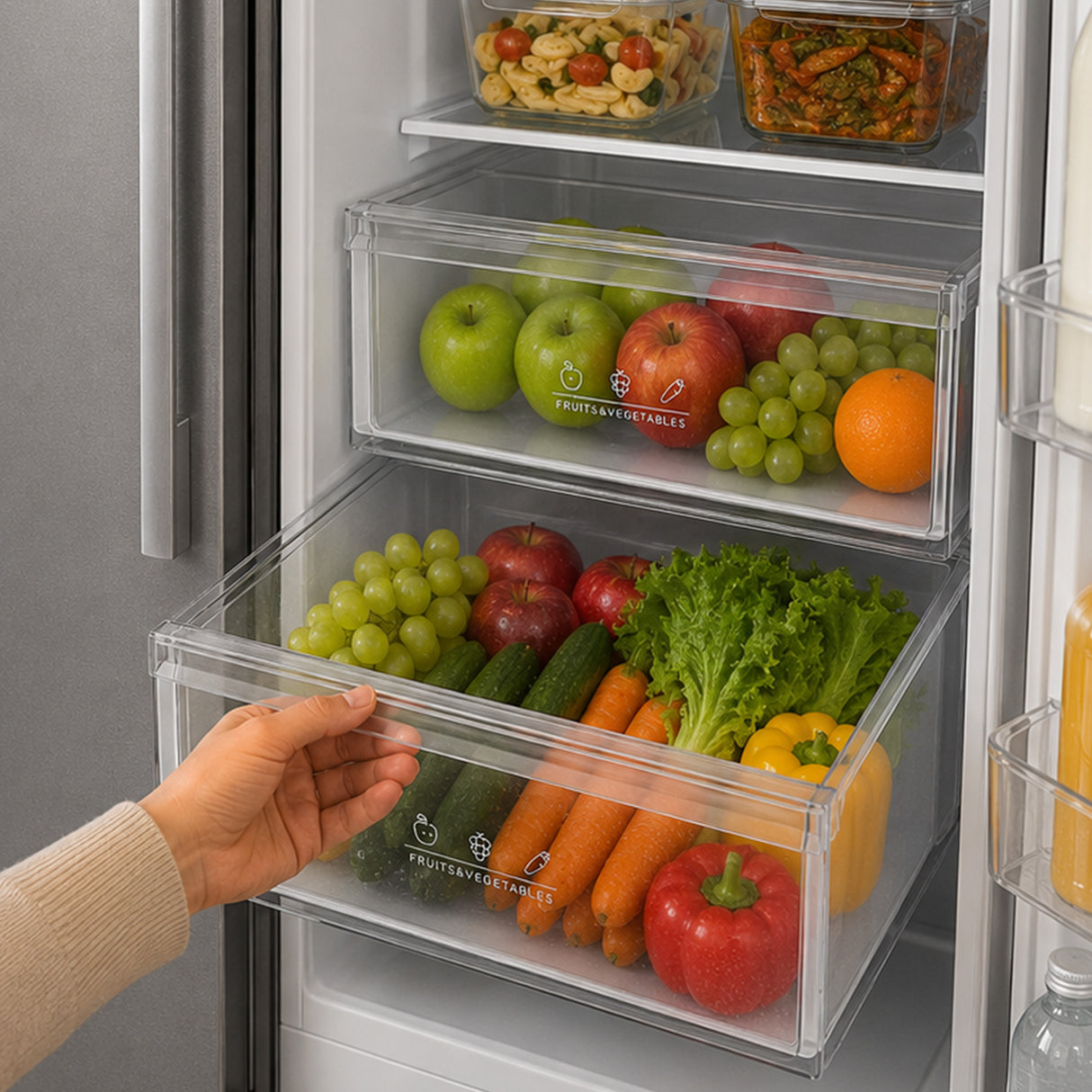 Frigo américain Heinner HSBS-M548NFINVXE – 548 litres – No Frost – inverter – classe énergétique E – inox