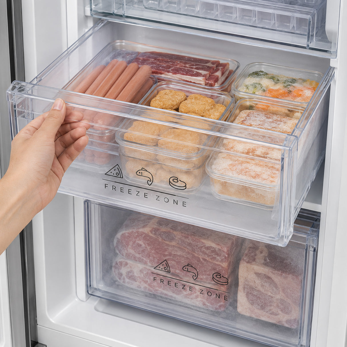 Frigo américain Heinner HSBS-M548NFINVXE – 548 litres – No Frost – inverter – classe énergétique E – inox