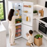 Frigo congélateur Heinner HCNF-HM253INVD – 253 L – Total No Frost – compresseur inverter – Classe énergétique D – Commande électronique avec Thermostat réglable – Éclairage LED – Blanc – 5 ans de garantie