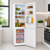 Frigo congélateur Heinner HCNF-HM253INVD – 253 L – Total No Frost – compresseur inverter – Classe énergétique D – Commande électronique avec Thermostat réglable – Éclairage LED – Blanc – 5 ans de garantie