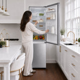 Frigo congélateur Heinner HCNF-M330INVSE – 330 litres – No Frost – inverter – classe énergétique E – argent