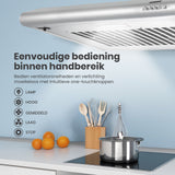 Heinner CH-201SS Afzuigkap 60 cm – 3 Snelheden – LED – Recirculatie – foto 3