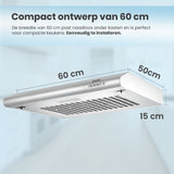 Heinner CH-201SS Afzuigkap 60 cm – 3 Snelheden – LED – Recirculatie – foto 5