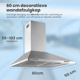 Heinner DCH-650GX afzuigkap – wandschouw – 60 cm – 3 snelheden – foto 5