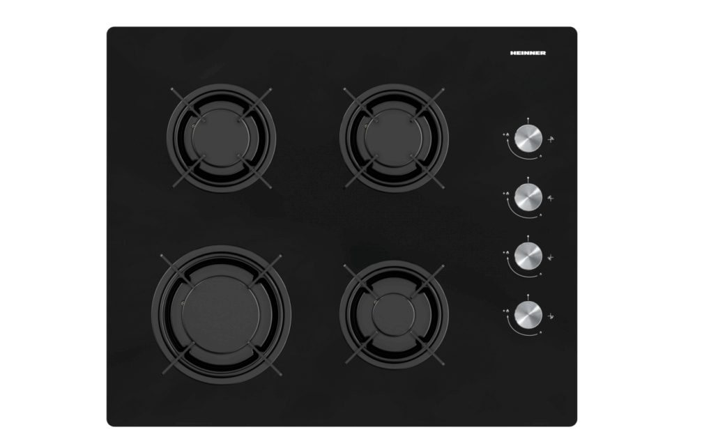 Heinner HBH-M302FGBK Inbouw Gaskookplaat 30 cm – 2 Branders – Gietijzeren Pannendragers – Elektrische Ontsteking