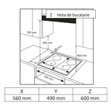 Heinner HBH-M495IWFIX Gaskookplaat 59 cm – 4 Branders – Wokbrander – Gietijzer