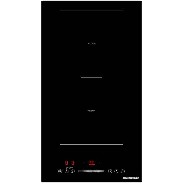 Heinner HBHI-M2ZB1FXTC Inbouw Inductiekookplaat – 2 Kookzones – Touch Slide Bediening – Kinderslot