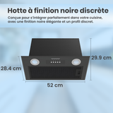 Heinner afzuigkap HBIH-MD600BK – inbouw – 52 cm – 3 snelheden – zwart – foto 5