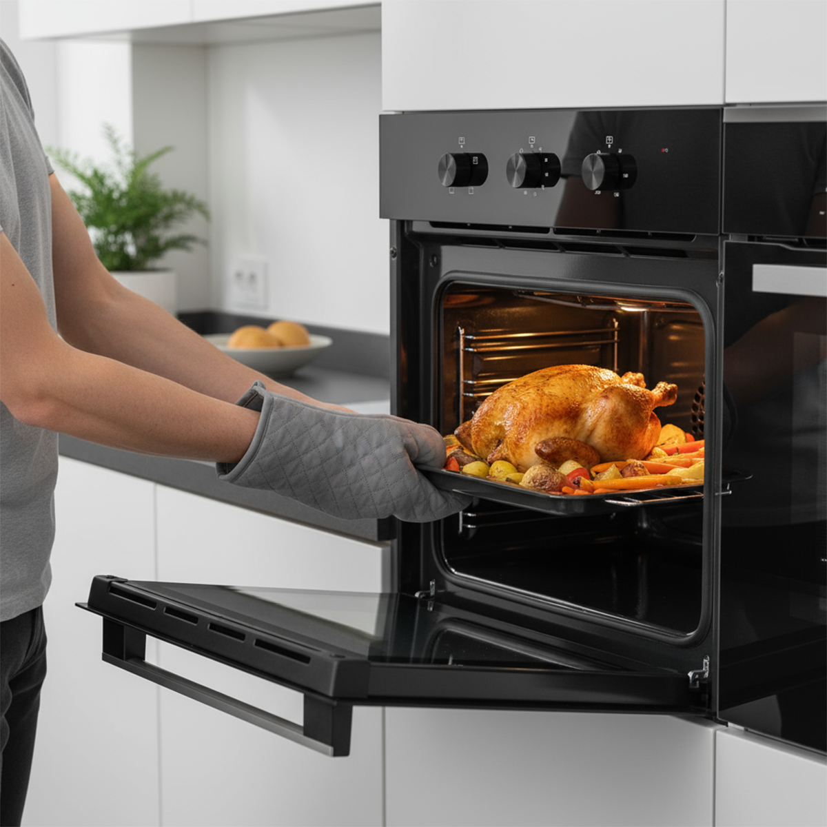 Heinner inbouw oven HBO-M654G-GBK – 70 liter – hetelucht – grill – zwart – foto 4