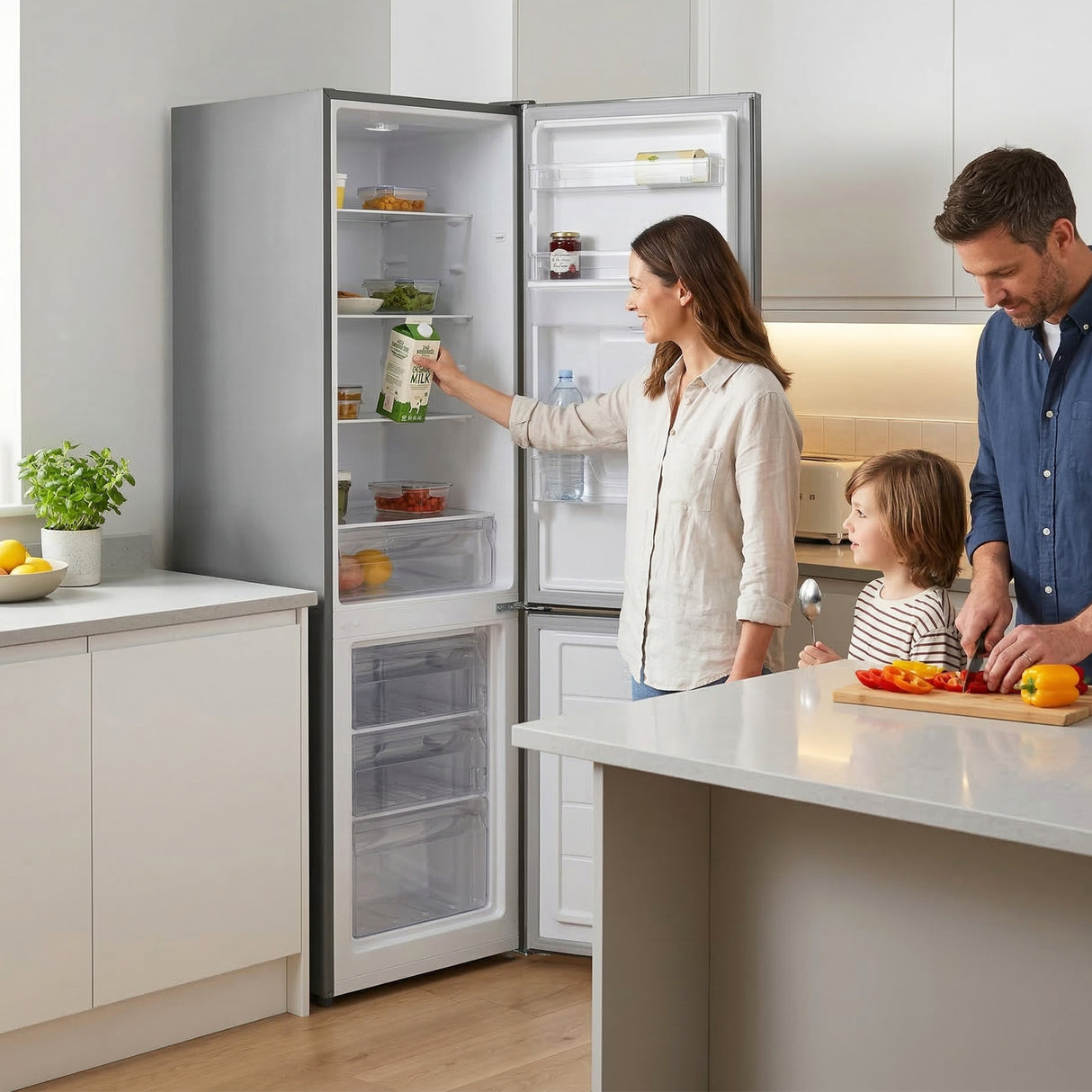Heinner HC-HM260XWDE++ Koel-vriescombinatie 260 L – Waterdispenser