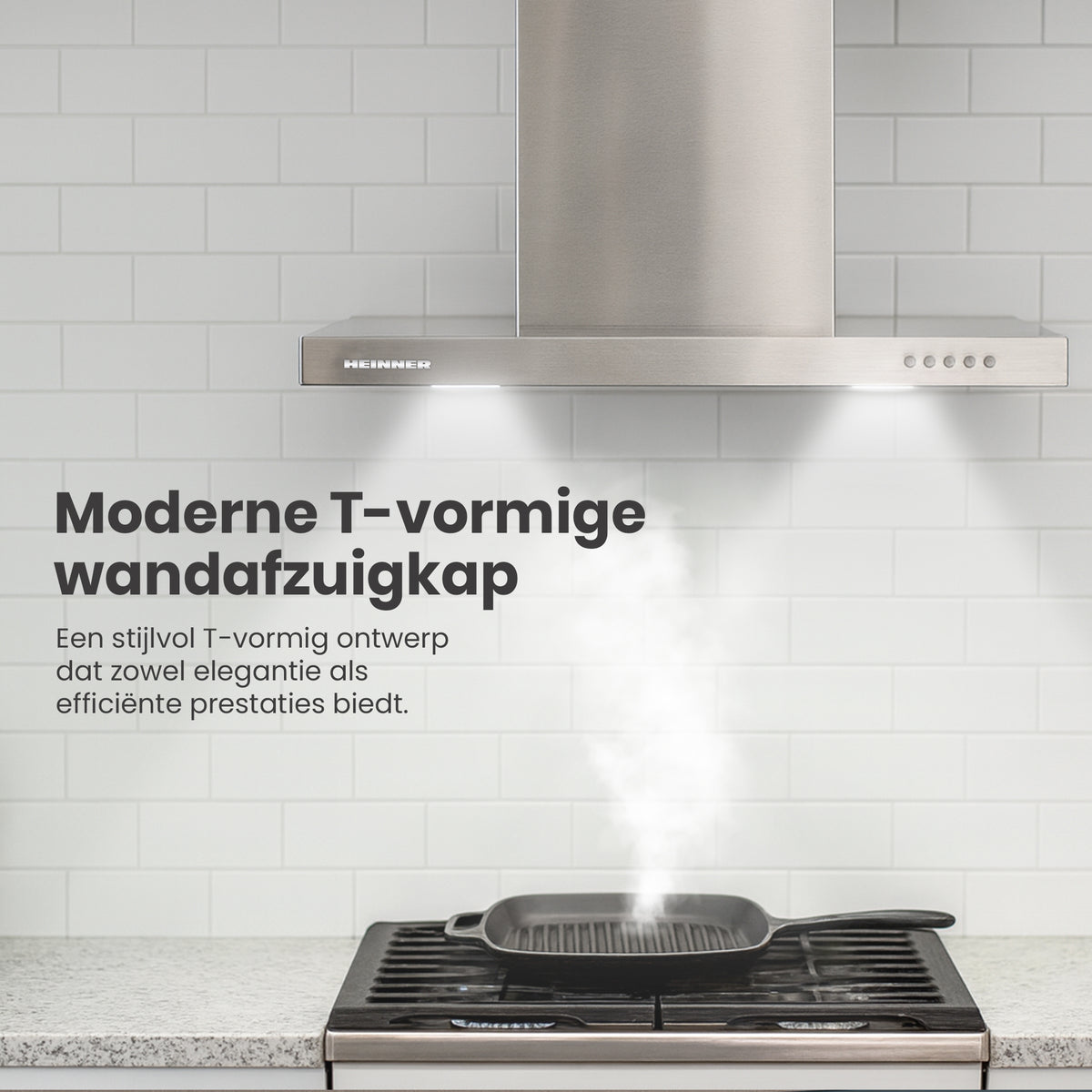 Heinner afzuigkap HDCH-660TSS – 60 cm – 3 snelheden – RVS – foto 2