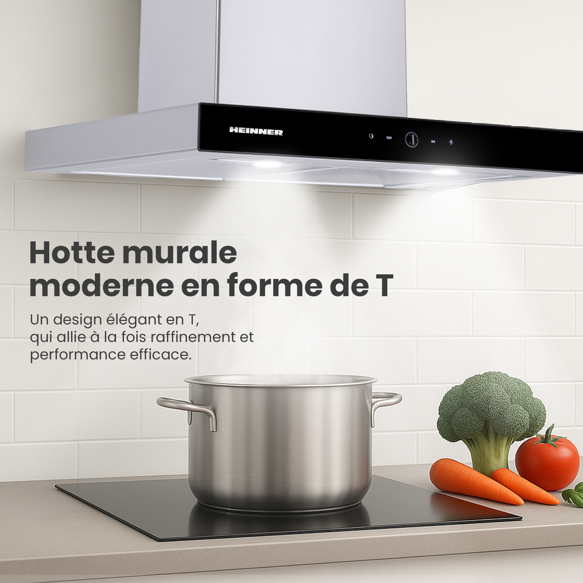Heinner afzuigkap HDCH-F4560TIX – 60 cm – 3 snelheden – touch bediening – foto 2