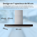Heinner afzuigkap HDCH-MD90TIX – wandschouw – 90 cm – 4 snelheden – touch bediening – foto 5