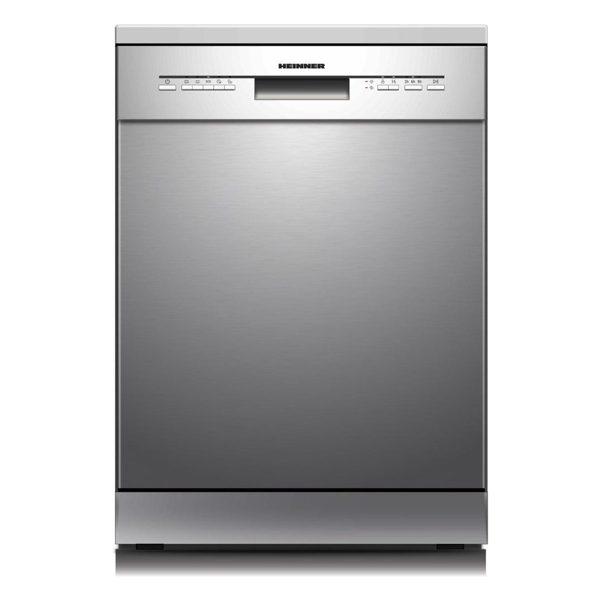 Lave-vaisselle pose libre Heinner HDW-FSM60514XE – 14 couverts – AquaStop – classe énergétique E – inox – photo du produit
