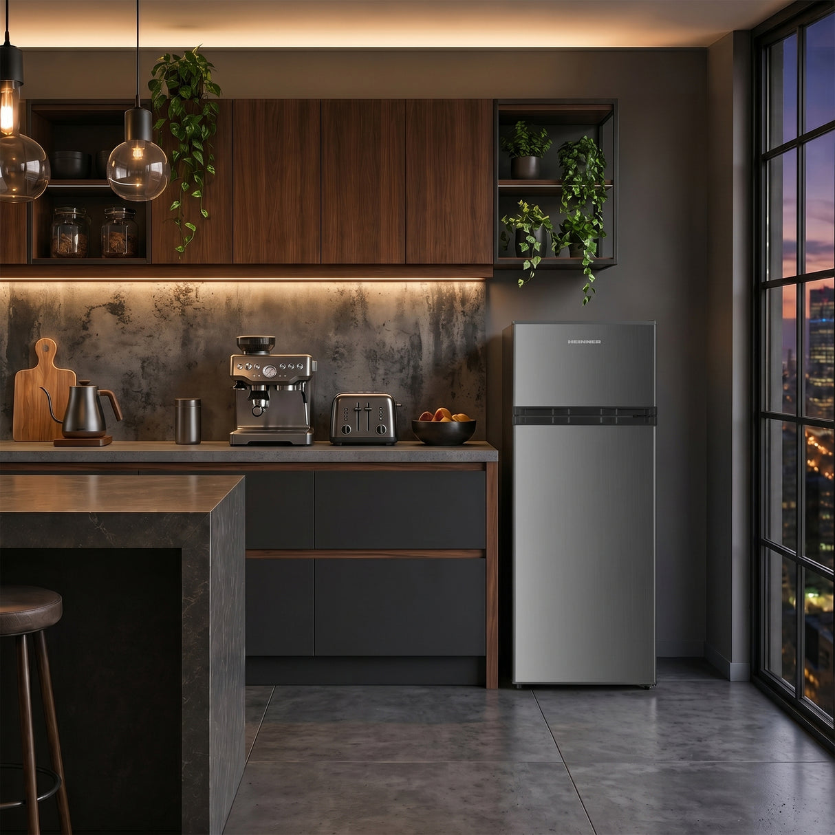 Heinner HF-H2206XE++ Koel-vriescombinatie 206 L