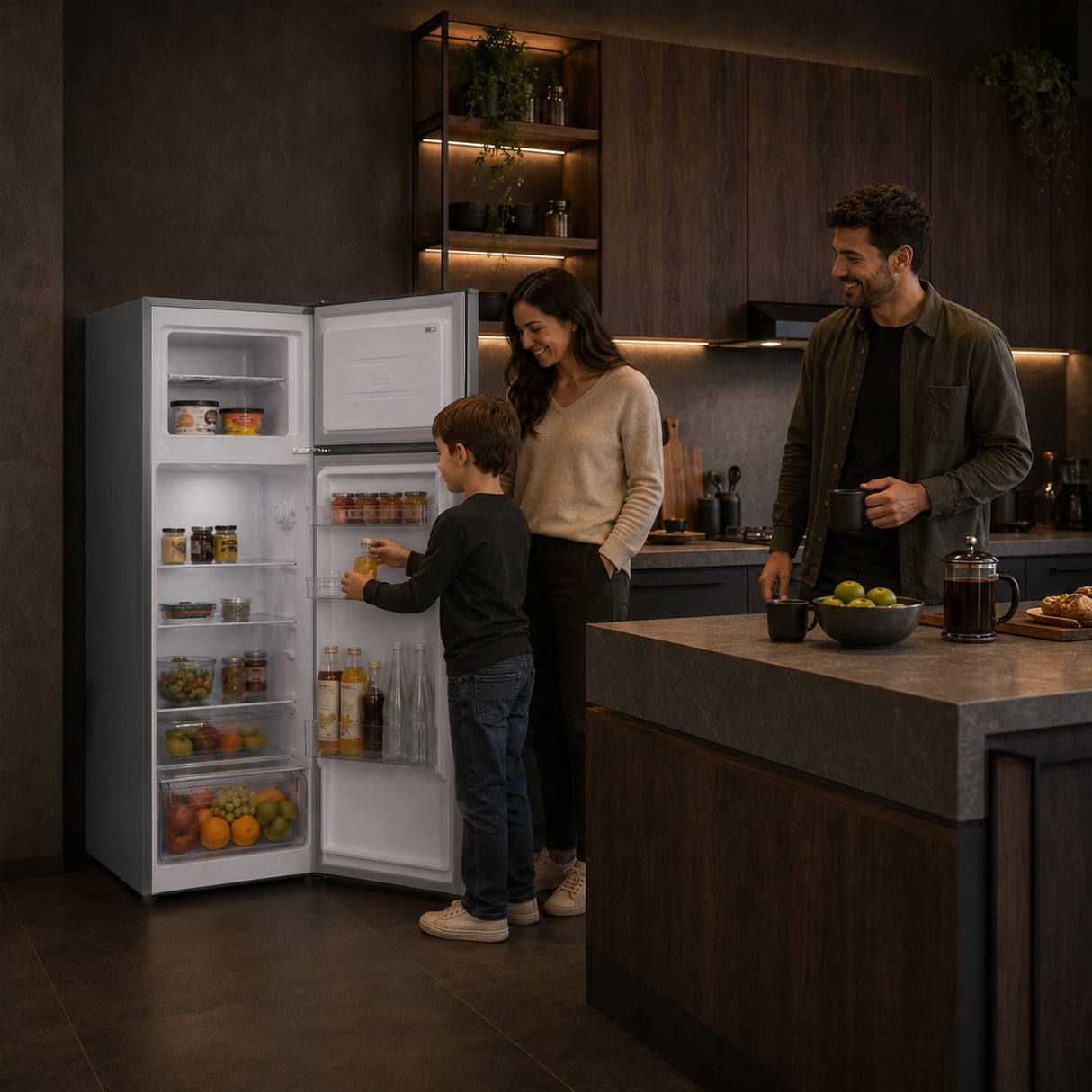 Heinner HF-H2206XE++ Koel-vriescombinatie 206 L