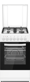 Heinner HFSC-S65MIXF-WH Gasfornuis – 4 Branders – Oven 6 Functies – Grill