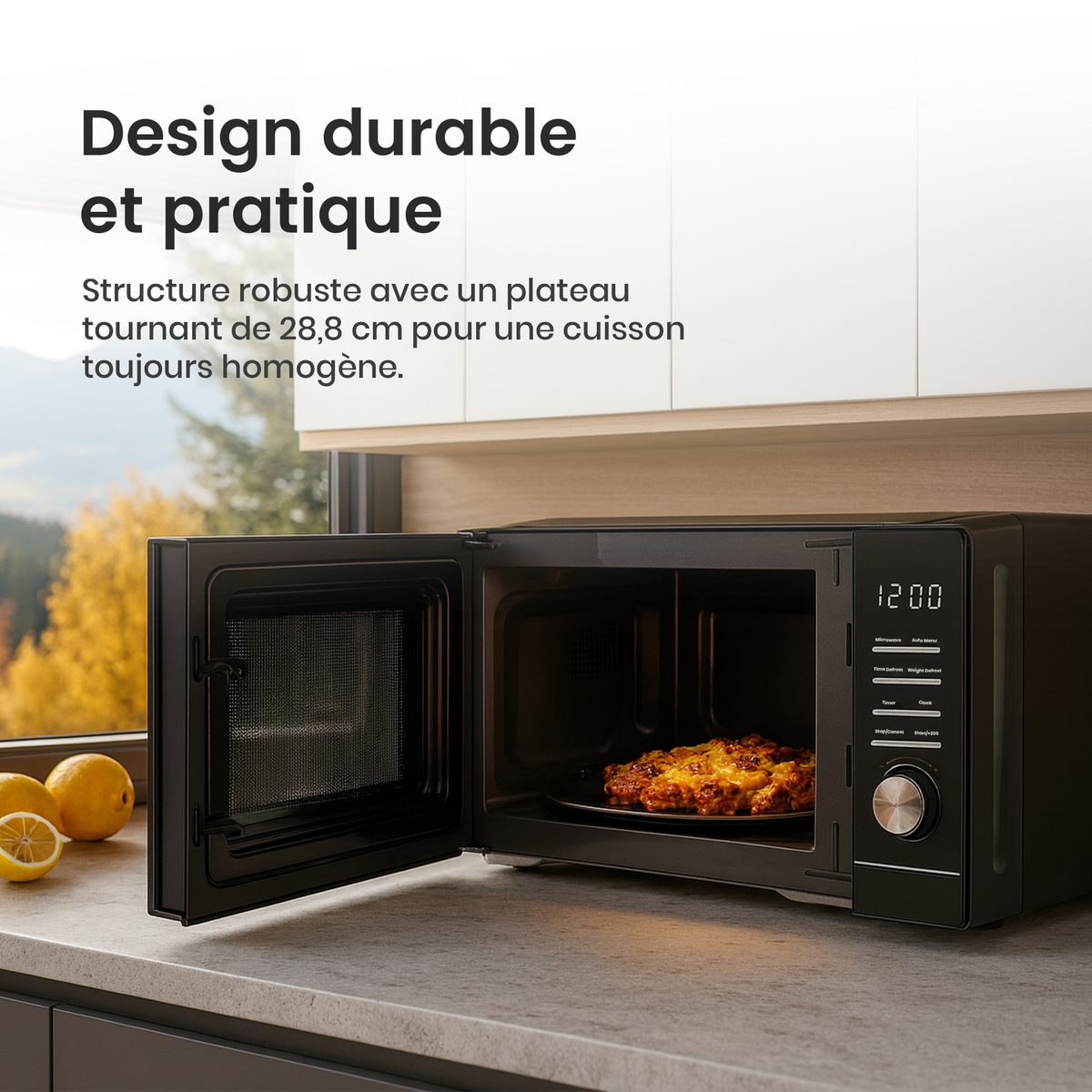 Heinner Microwave HMW-MD25DMRBK – 25 litres – 800 W – 8 automatic programmes – black – image 4