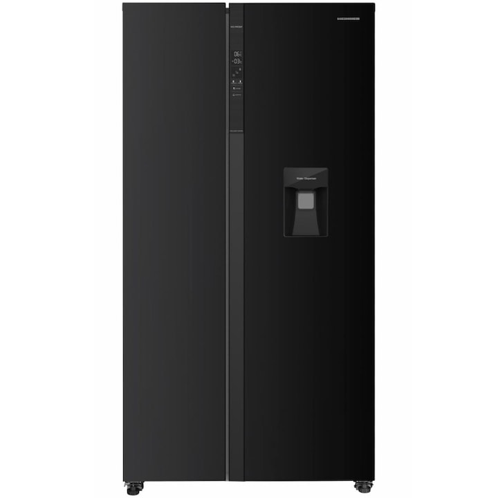 Heinner HSBS-HM529NFBKWDE++ Amerikaanse Koelkast 529L – Waterdispenser