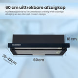 Heinner HTCH-440GBK afzuigkap – energielabel C – zwart – foto 4