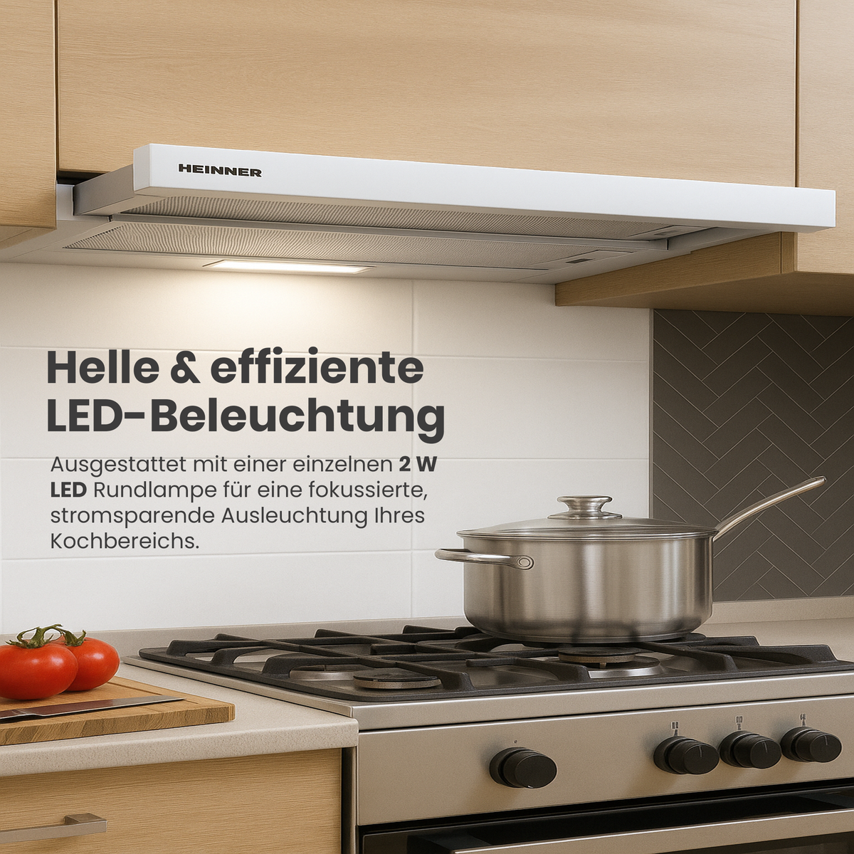 Heinner HTCH-490IX cooker hood – energy class C – stainless steel – image 5
