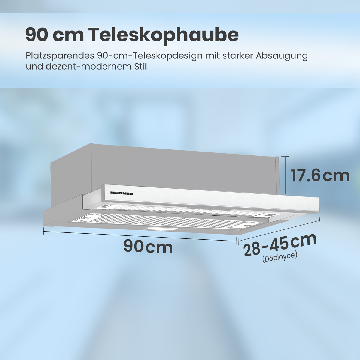 Heinner HTCH-490IX cooker hood – energy class C – stainless steel – image 7