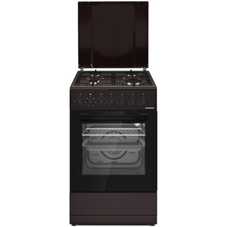 Heinner gasfornuis HFSC-S60LITGC-BRW – 4 branders – elektrische oven met grill