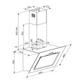 Heinner DCH-650RGBK Schuine Afzuigkap 60 cm – 3 Snelheden