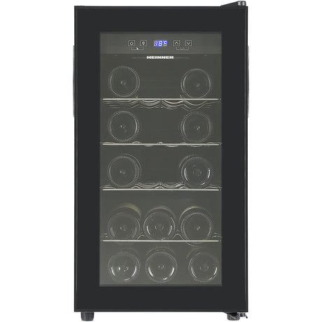 Heinner Wine Cooler HRV-A52DRM18 – 55 litres – 18 bottles – wooden shelves – product photo