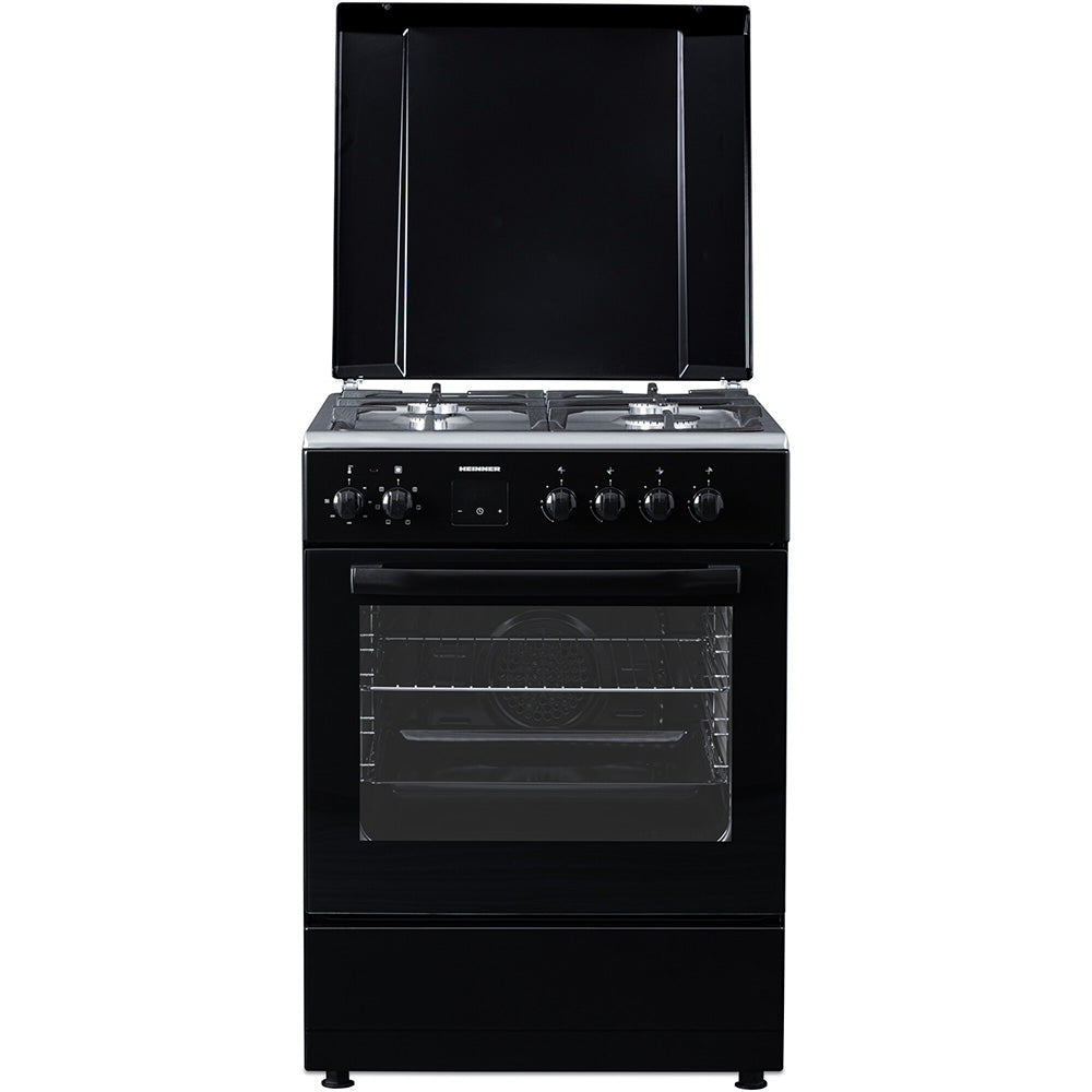 Heinner HFSC-S66FDCC-IBK Gasfornuis 50 cm – 4 Zones – Oven 6 Functies – Grill
