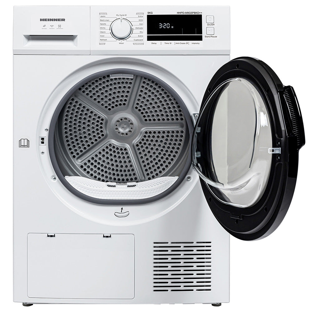 Heinner HHPD-M9G5PBKD++ Warmtepompdroger – 9 kg – Anti-Kreuk