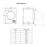 Heinner HHPD-M9G3A++ Warmtepompdroger – 9 kg – Anti-Sifon
