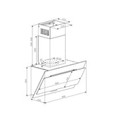 Heinner DCH-350RGBK Schuine Afzuigkap 60 cm – 3 Snelheden